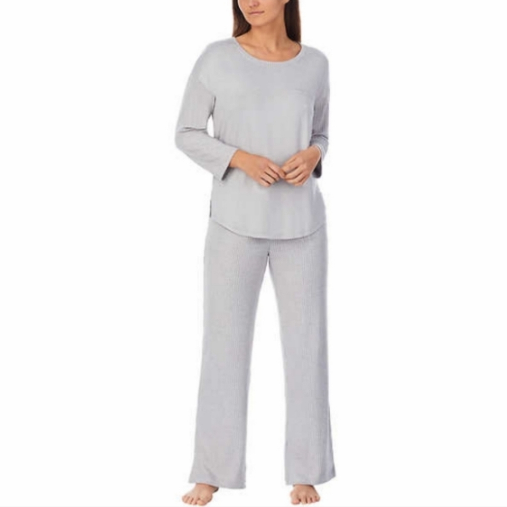 New Midnight Carole Hochman Cozy SuperSoft  Pockets Ribbed 2-piece Lounge